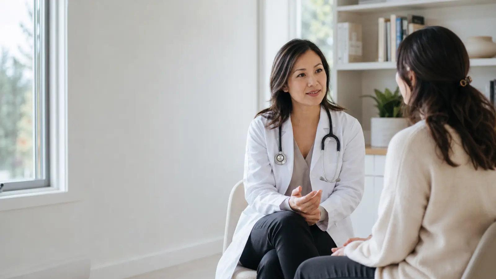 Compassionate doctor in a welcoming clinic