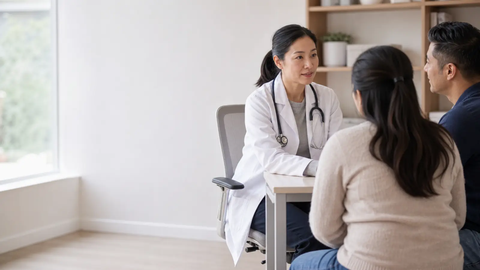 Healthcare professionals in a welcoming clinic